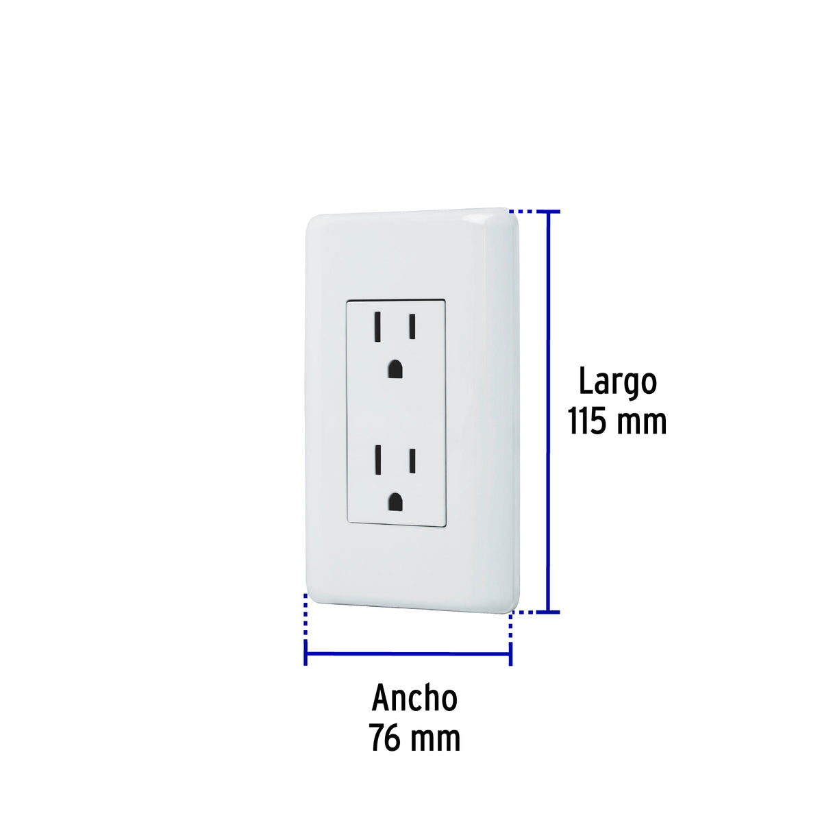 Contacto duplex 2 polos + tierra Volteck Basic