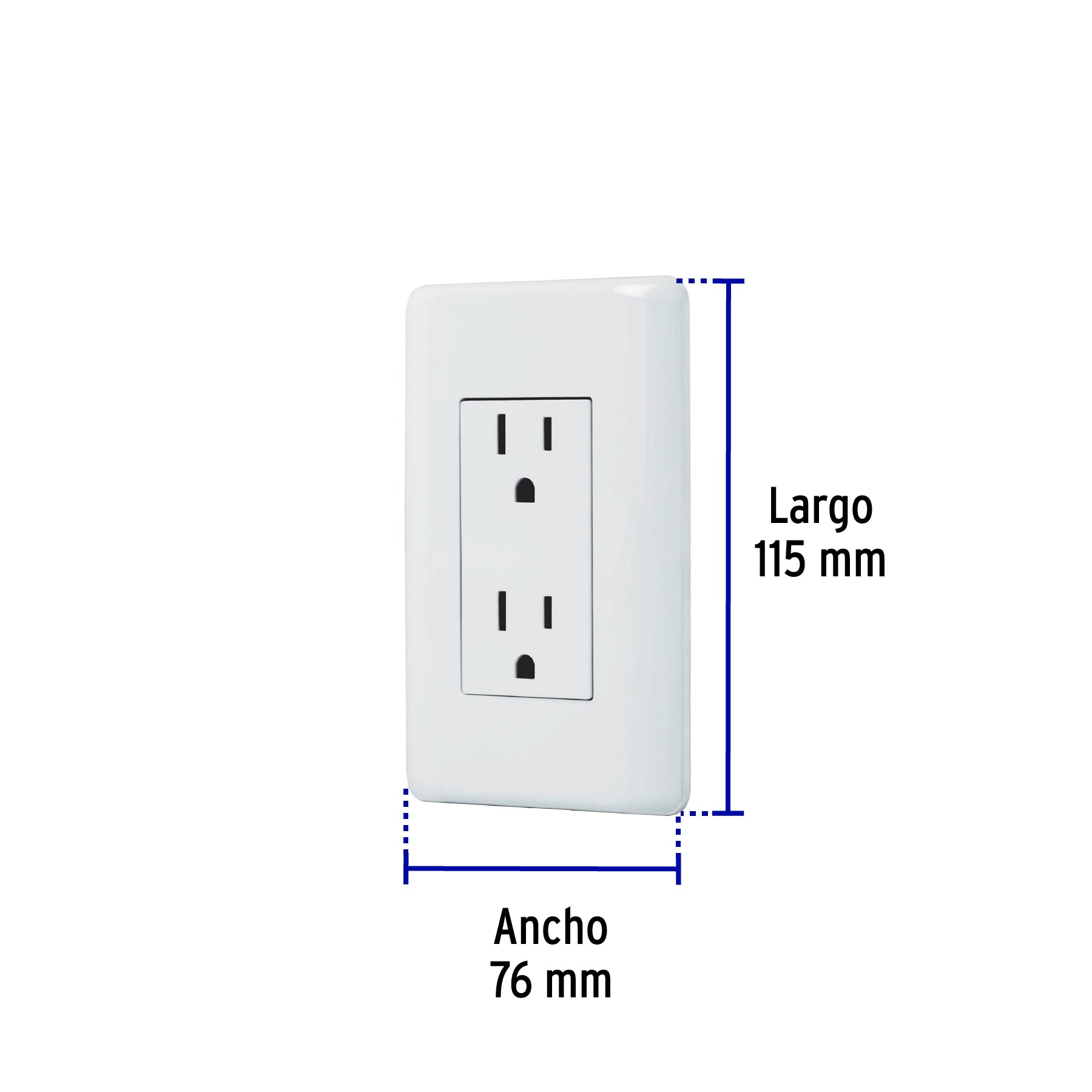 Contacto duplex 2 polos + tierra Volteck Basic