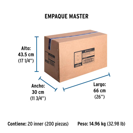 Contacto duplex 2 polos + tierra Volteck Basic