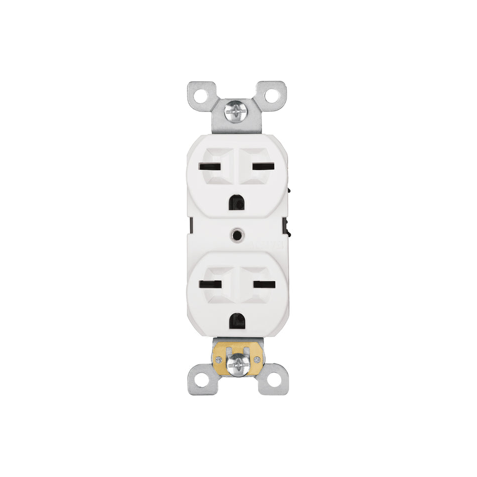 Contacto dúplex, cara de chino, Standard, blanco, Volteck