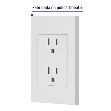 Placa armada contacto duplex 3 modulos Espanola blanco