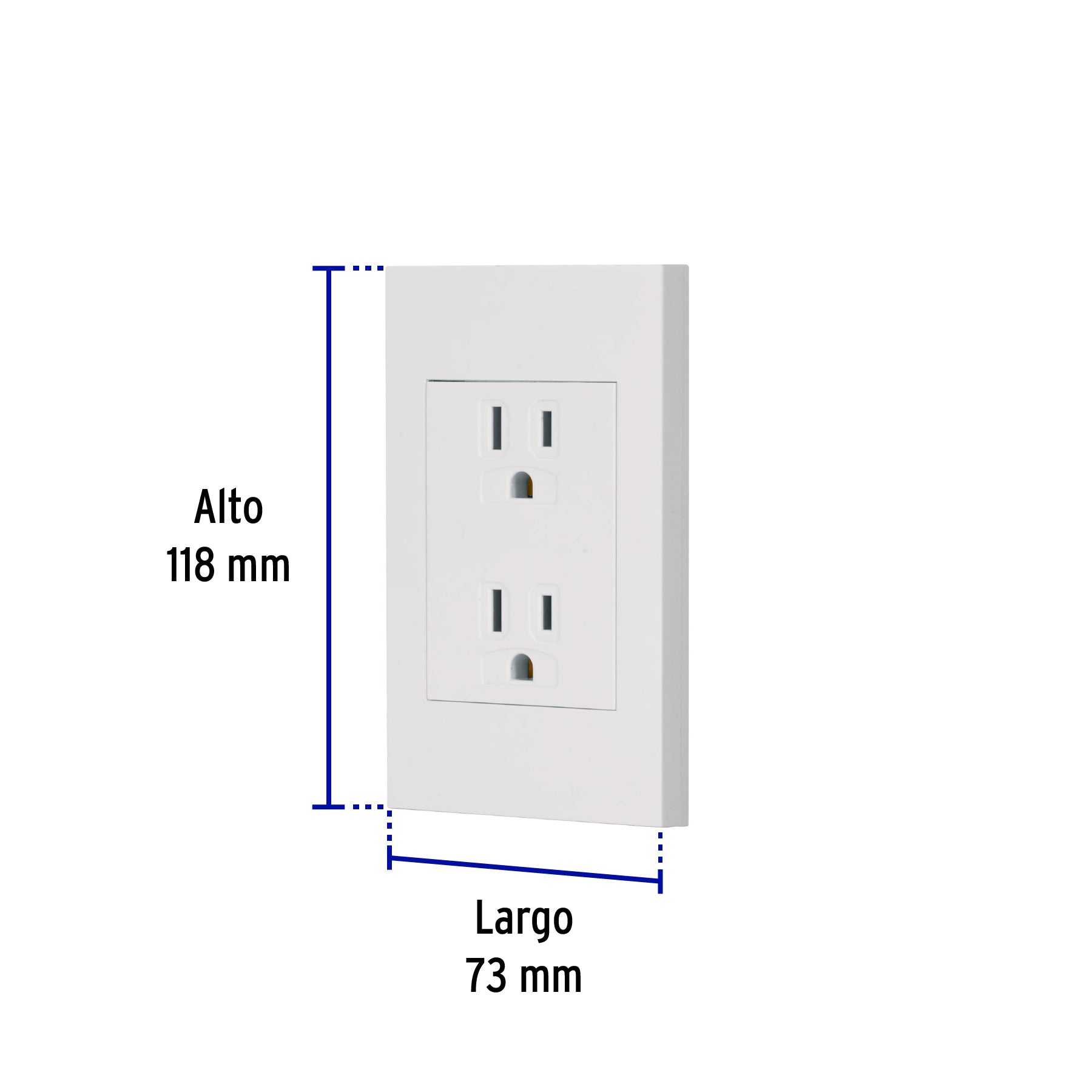 Placa armada contacto duplex 3 modulos Espanola blanco