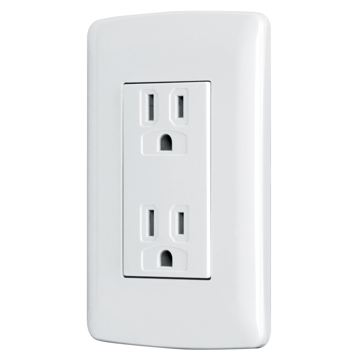 Contacto duplex aterrizado color linea Italiana blanco