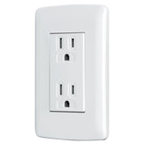 Contacto duplex aterrizado color linea Italiana blanco