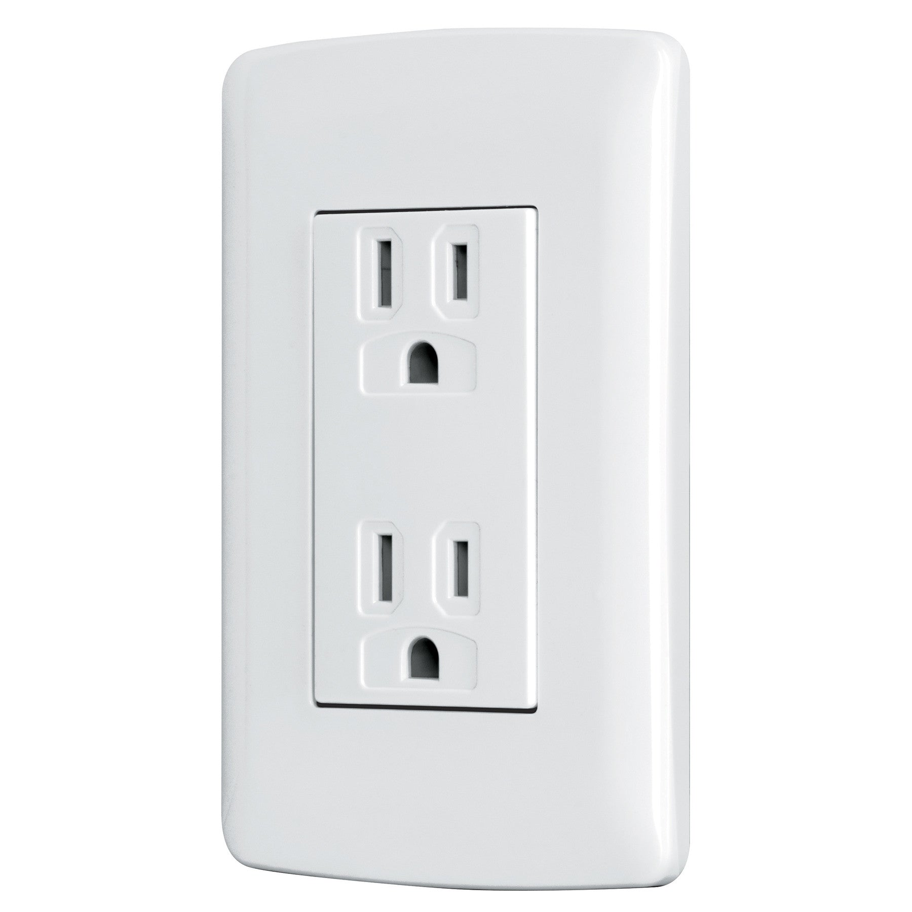 Contacto duplex aterrizado color linea Italiana blanco