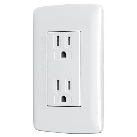 Contacto duplex aterrizado color linea Italiana blanco