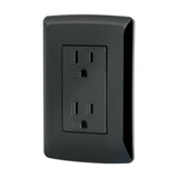 Contacto duplex aterrizado color linea Italiana negro