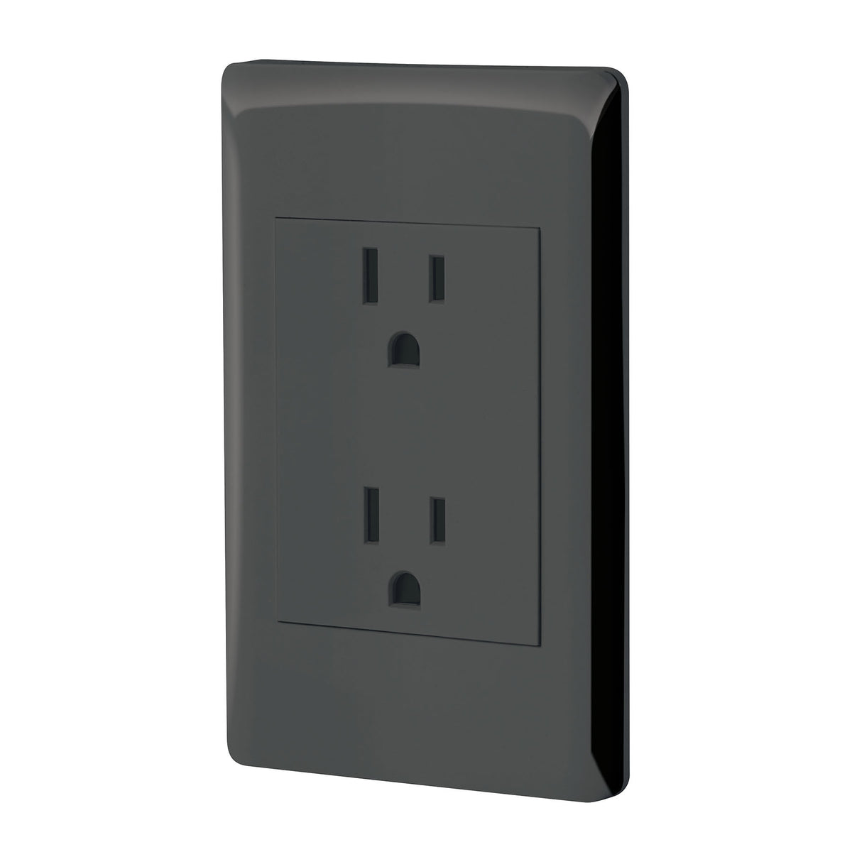 Placa armada contacto duplex 3 modulos Lisboa negra