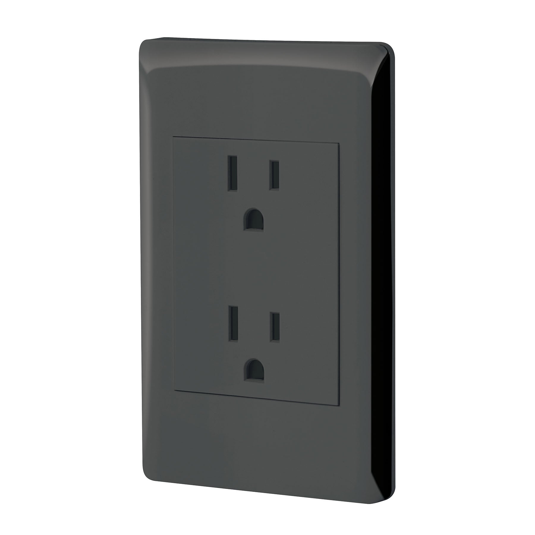 Placa armada contacto duplex 3 modulos Lisboa negra