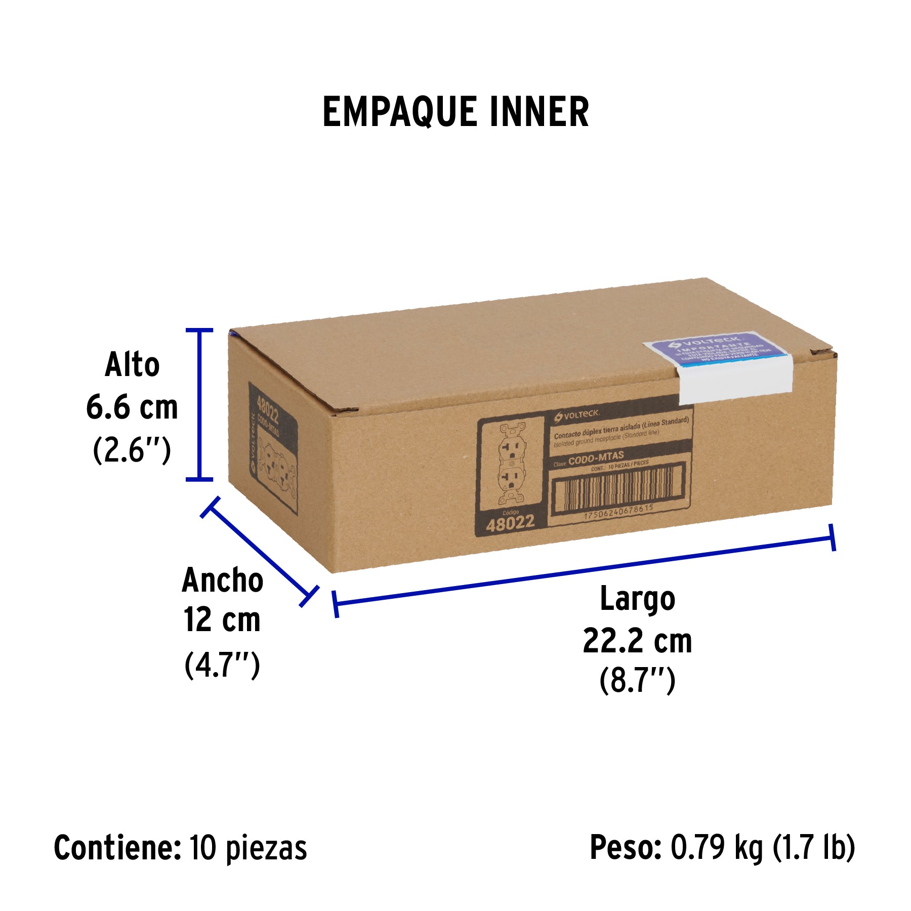 Contacto duplex tierra aislada linea standard 20A