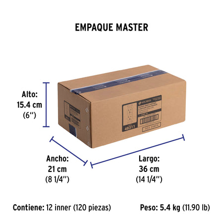 Contacto duplex 2 polos 3 hilos Standard granel marfil