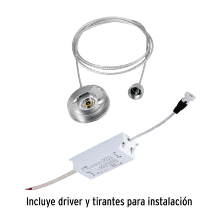 Panel LED 45W 4000K, 30x120 cm, empotrable/colgante, VOLTECK