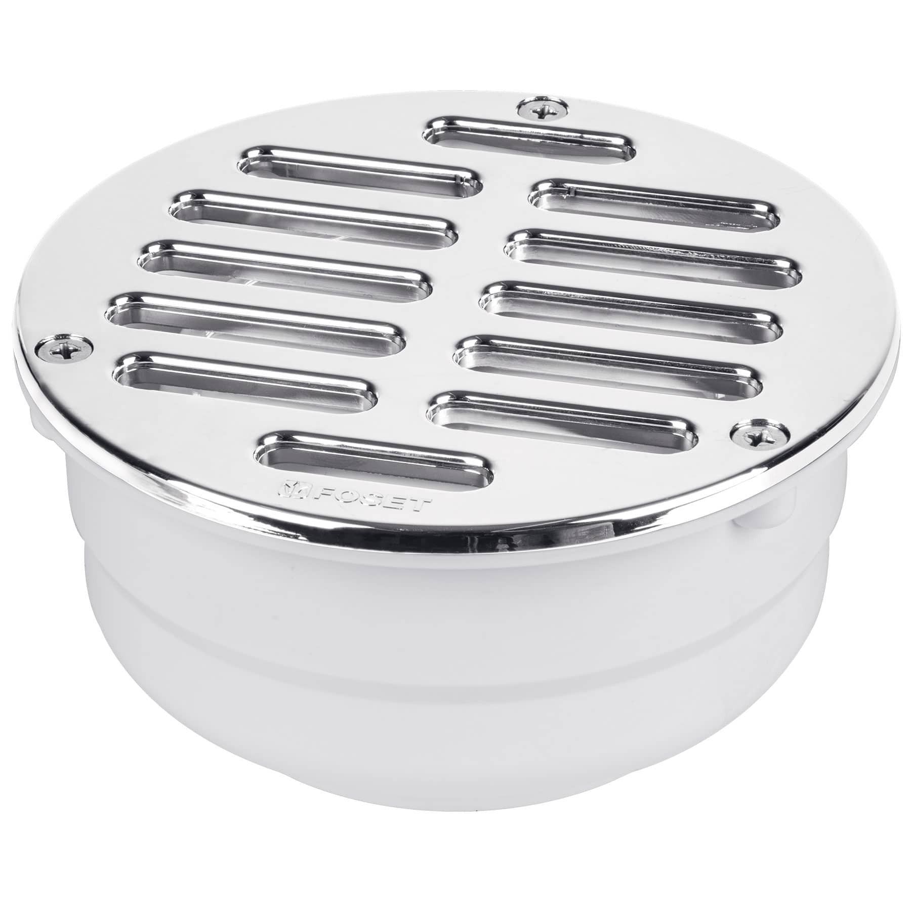 Coladera 5" universalABSrejilla cromada 3 tornillos FOSET