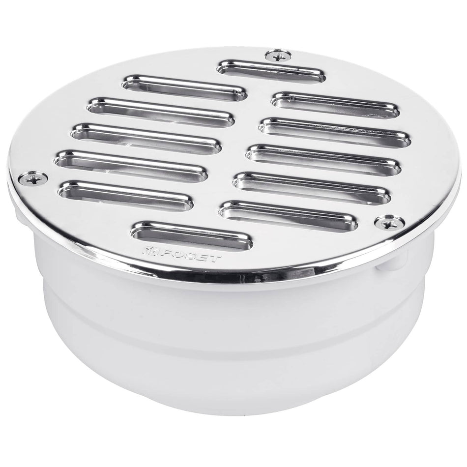 Coladera 5" universalABSrejilla cromada 3 tornillos FOSET