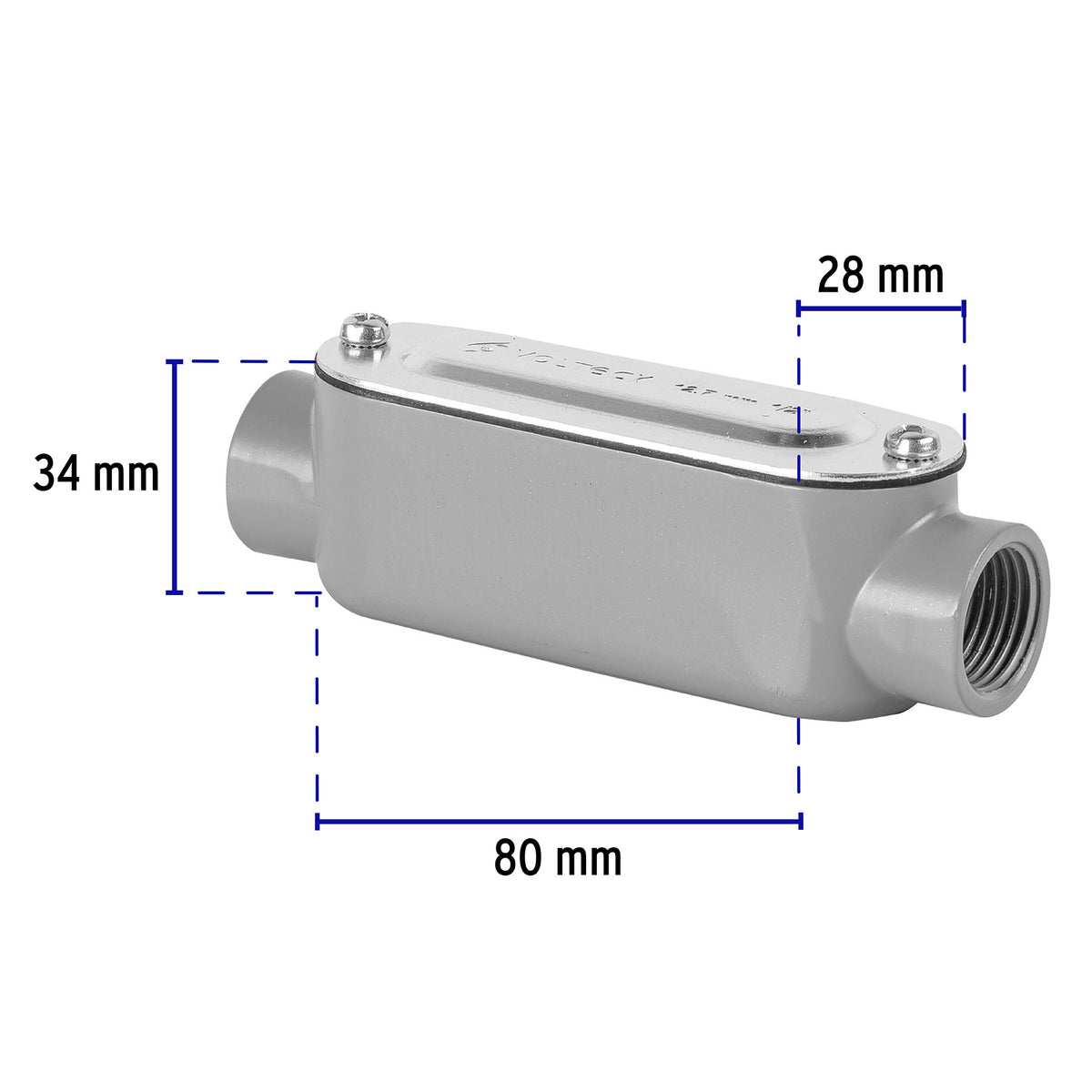 Condulet 1/2' conexión tipo C, Volteck 1/2'