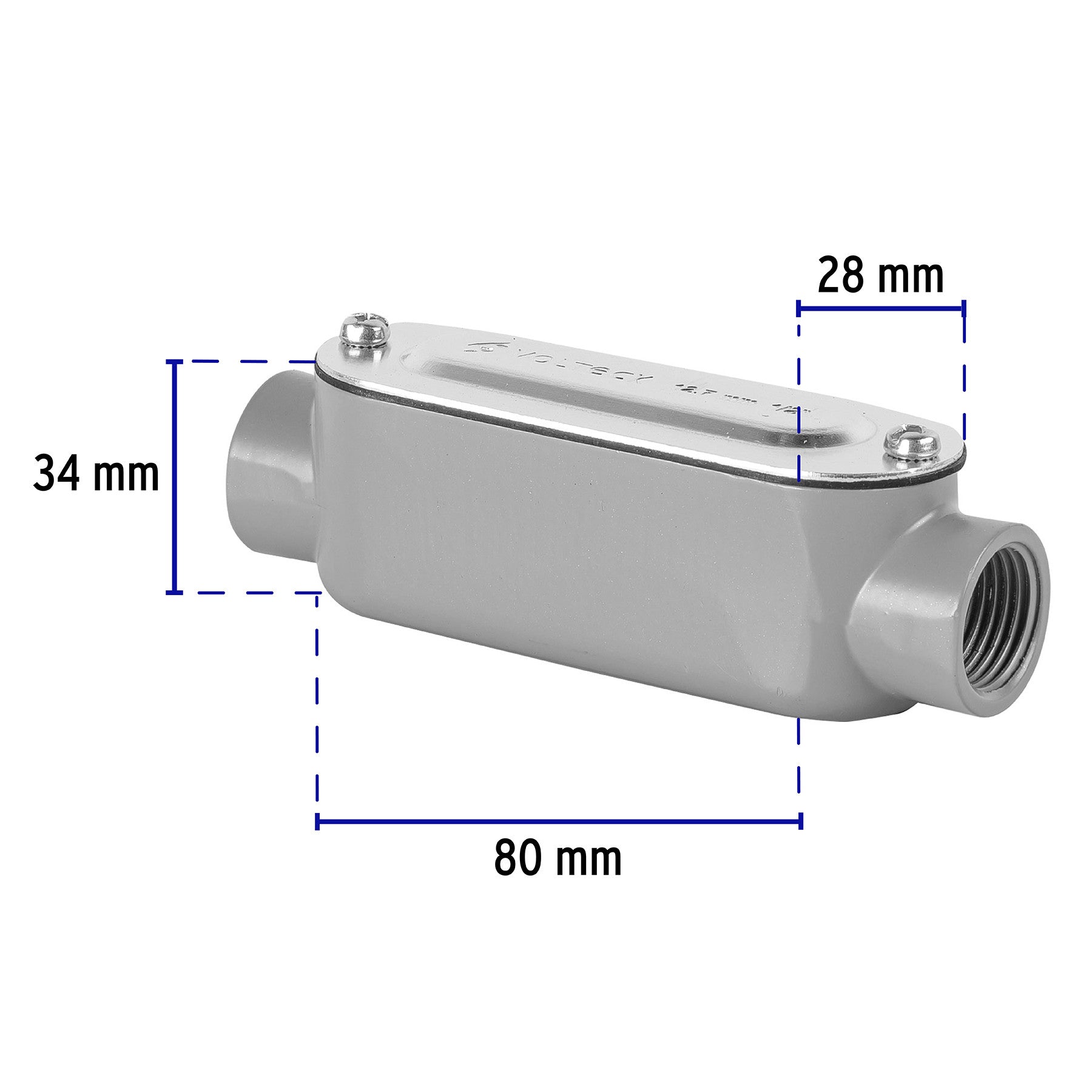 Condulet 1/2' conexión tipo C, Volteck 1/2'