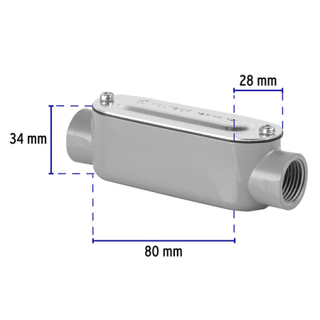 Condulet 1/2' conexión tipo C, Volteck 1/2'