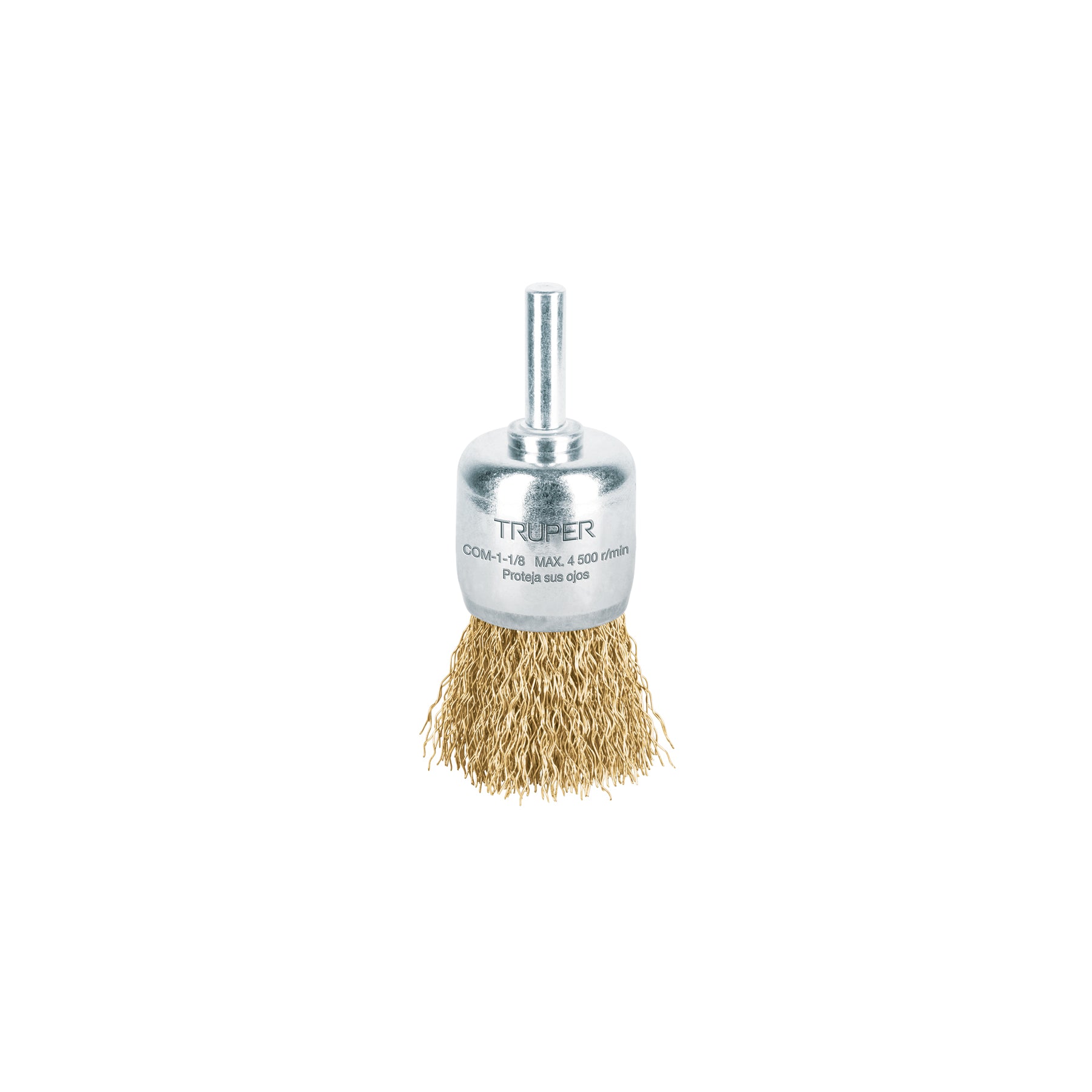 Carda tipo brocha alambre grueso para taladro TRUPER 1-1/8"