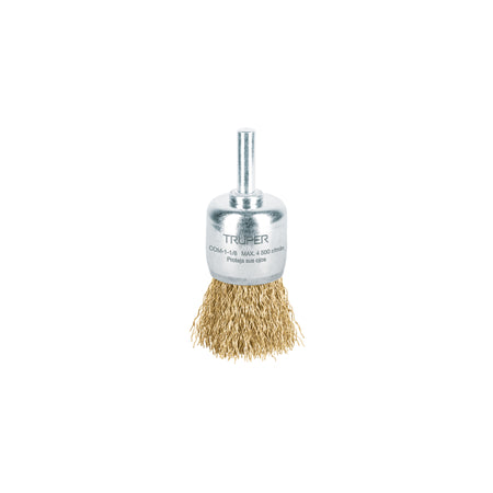 Carda tipo brocha alambre grueso para taladro TRUPER 1-1/8"