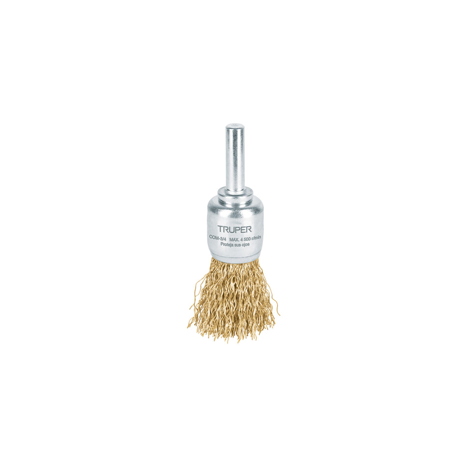 Carda tipo brocha alambre grueso para taladro TRUPER 3/4"