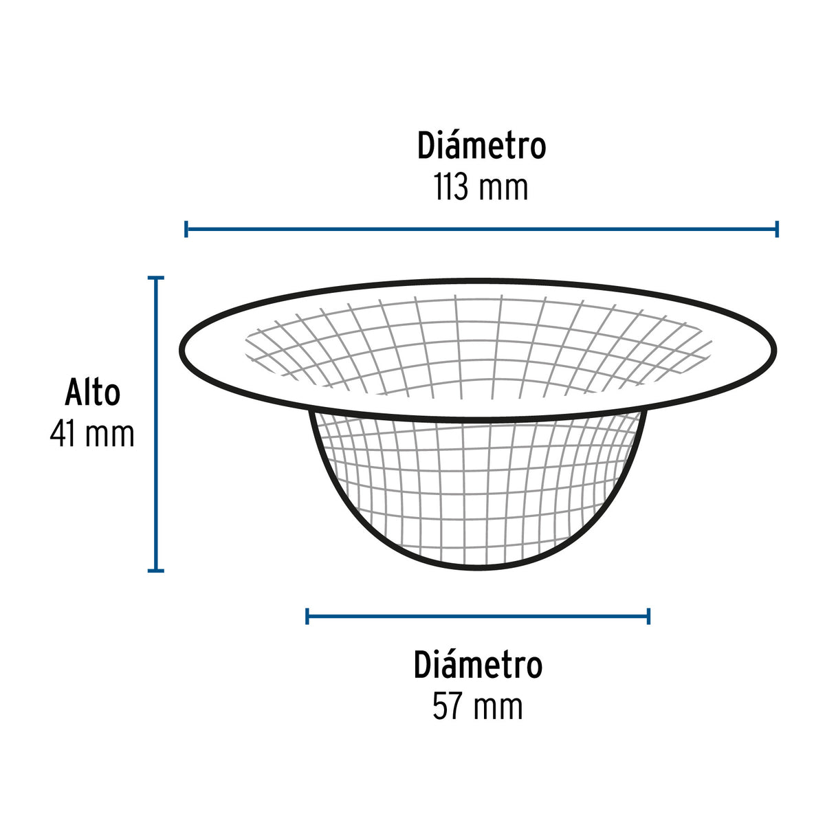 Canastilla malla 3/4" inox para fregadero FOSET