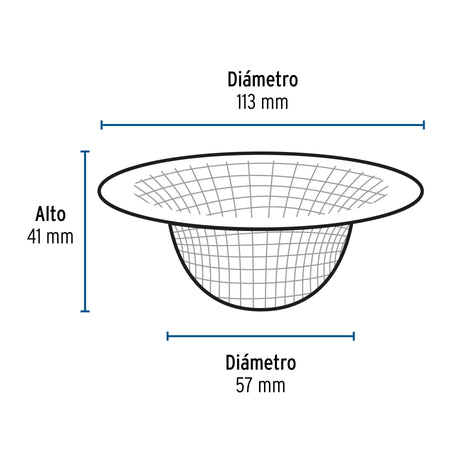 Canastilla malla 3/4" inox para fregadero FOSET