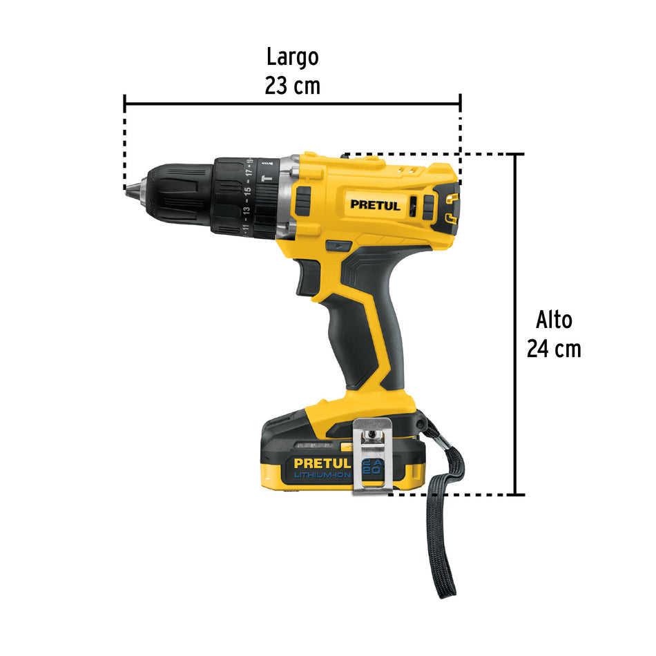 Combo rotomartillo/destornillador impacto 20V PRETUL