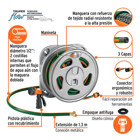Combo PORMA-50 manguera MAN-20X1/2RE y pistola PR-409
