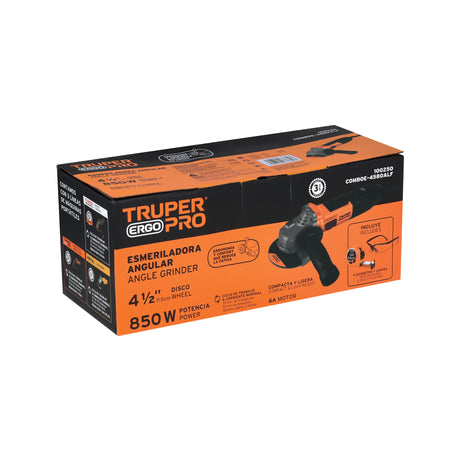 Combo esmeriladora 4-1/2" 850Wlentes y flexometroERGO-PRO