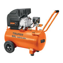 Compresor lubricado 50L 3-1/2HP horizontal 127V TRUPER
