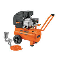 Kit Compresor lub manguera y pistola grav127V TRUPER 25 L