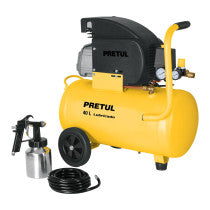 Kit Compresor lub manguera y pistola baja127V PRETUL 40 L