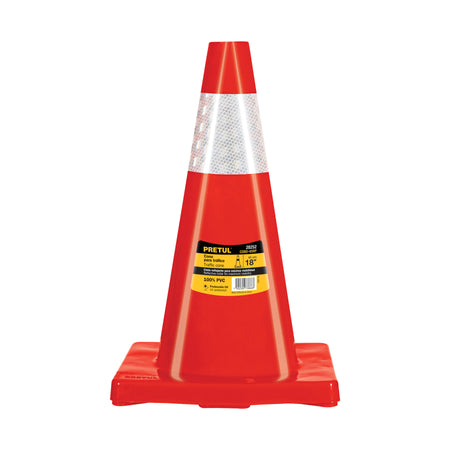 Cono de precaucion de de PVC con reflejante Pretul 45 cm