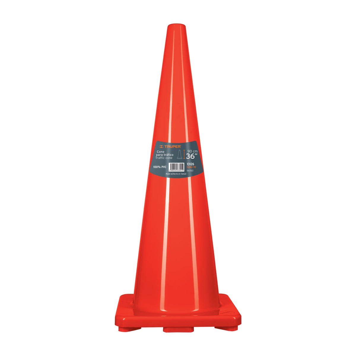 Cono de precaucion de de PVC Truper 90 cm