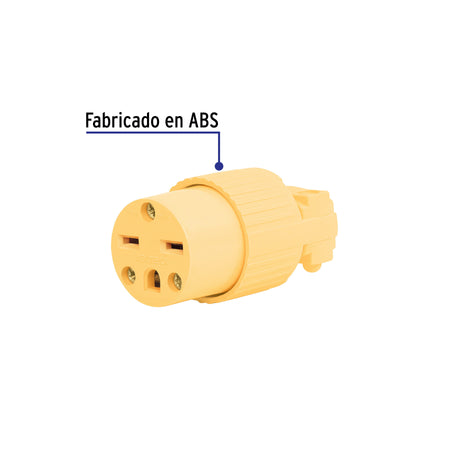 Contacto industrial plástico aterrizado cara de chino