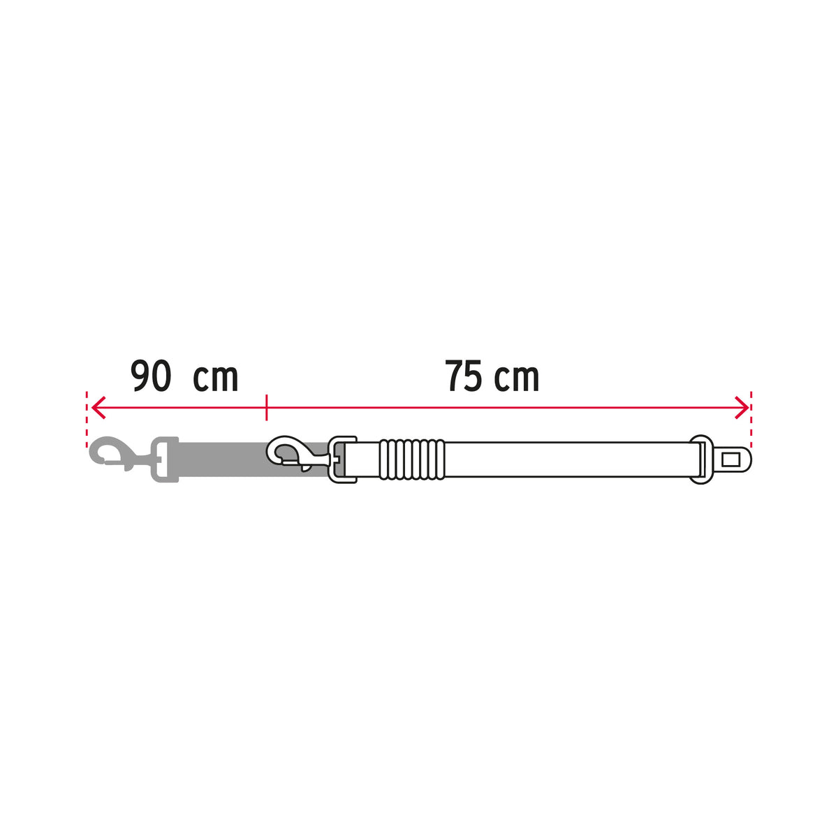 Correa de perro para cinturon de seguridad 90cm FIERO