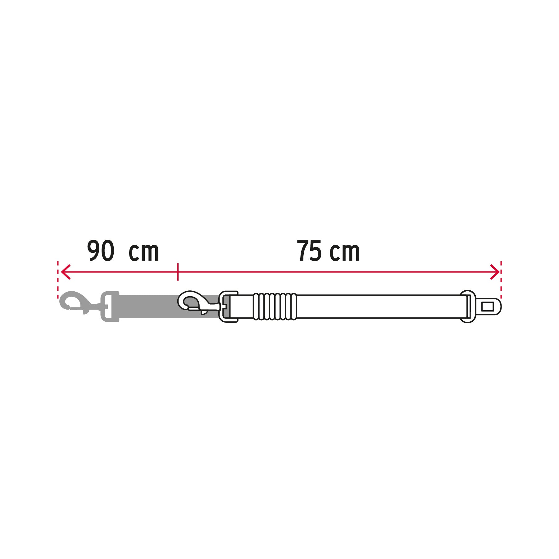 Correa de perro para cinturon de seguridad 90cm FIERO