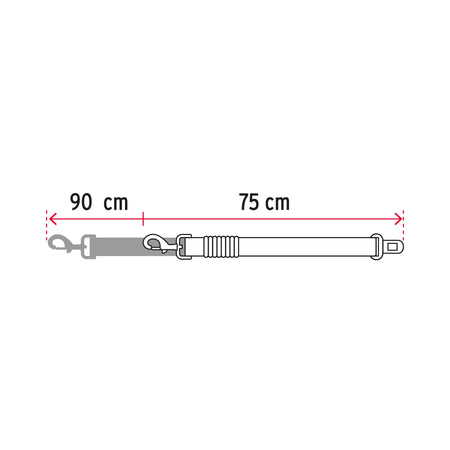 Correa de perro para cinturon de seguridad 90cm FIERO