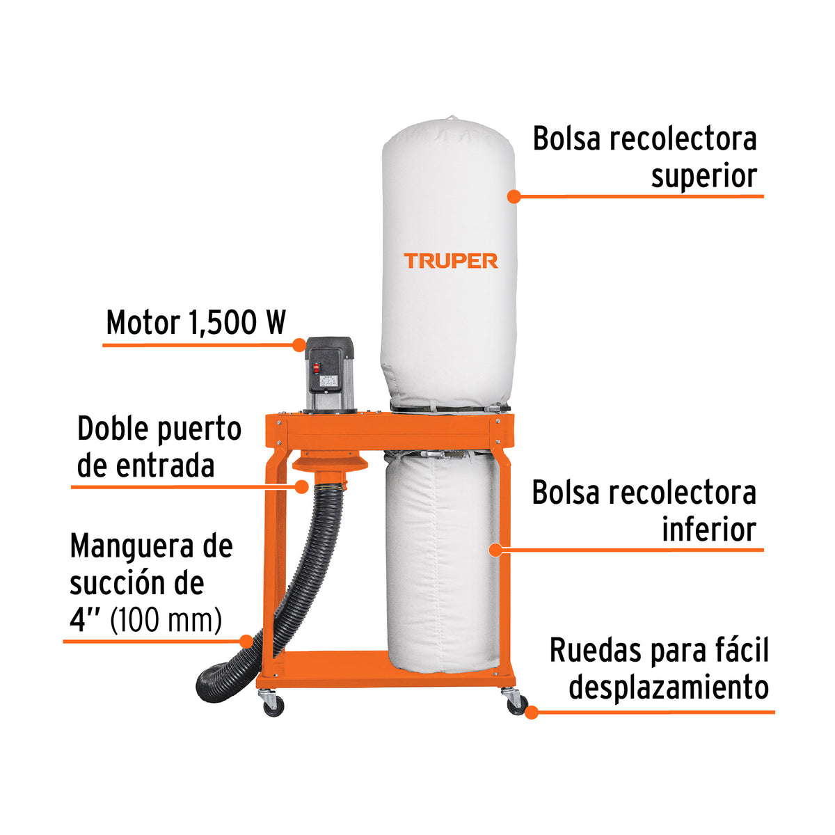 Colector de polvo Truper 2HP