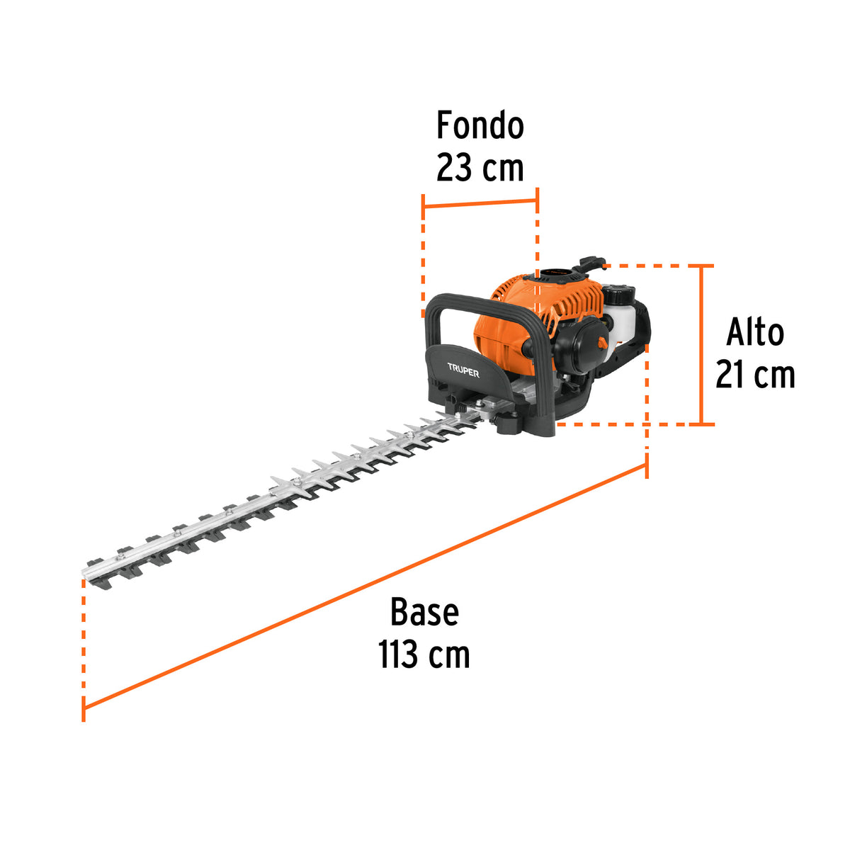 Cortasetos con motor a gasolina 26 cc profesional Truper
