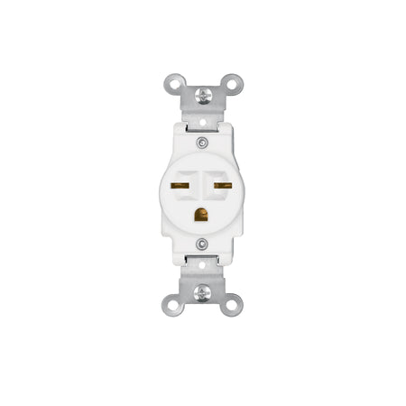 Contacto sencillo, cara de chino, Standard, blanco, Volteck