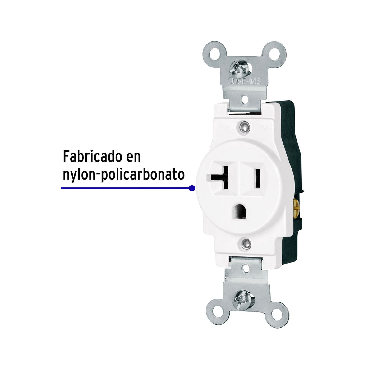 Contacto sencillo 2 polos 3 hilos Standard 20A