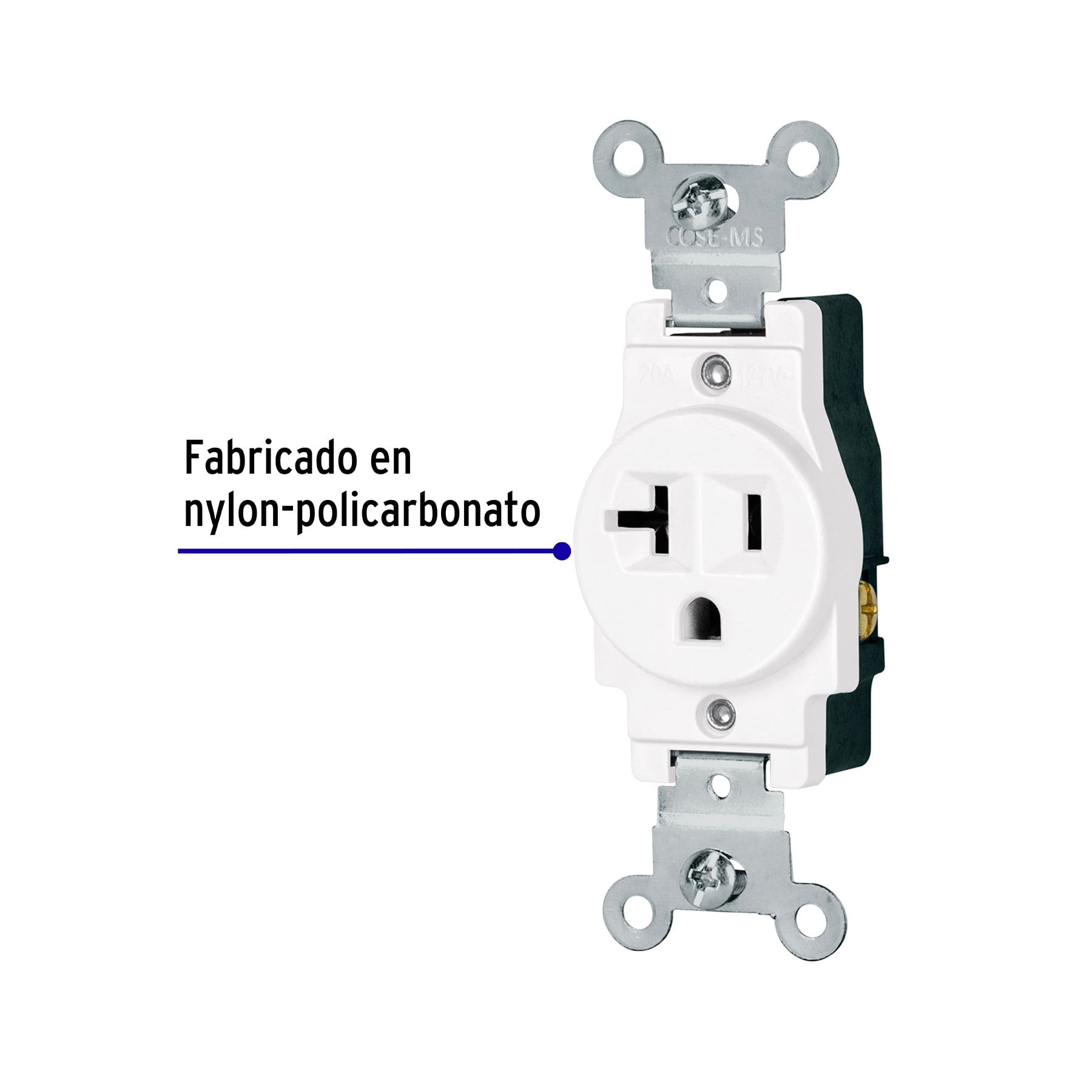 Contacto sencillo 2 polos 3 hilos Standard 20A