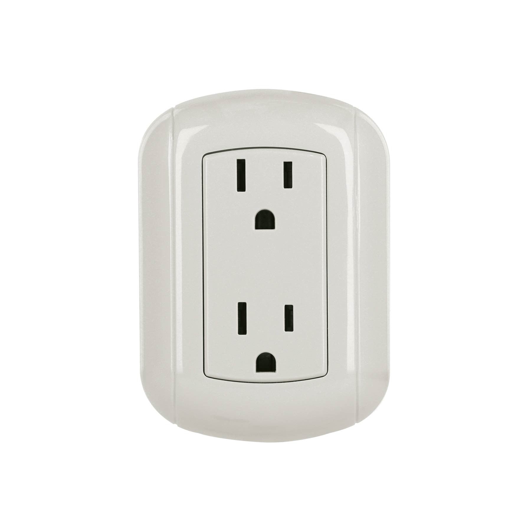 Contacto de sobreponer duplex 2 polos+ tierra ABS Volteck