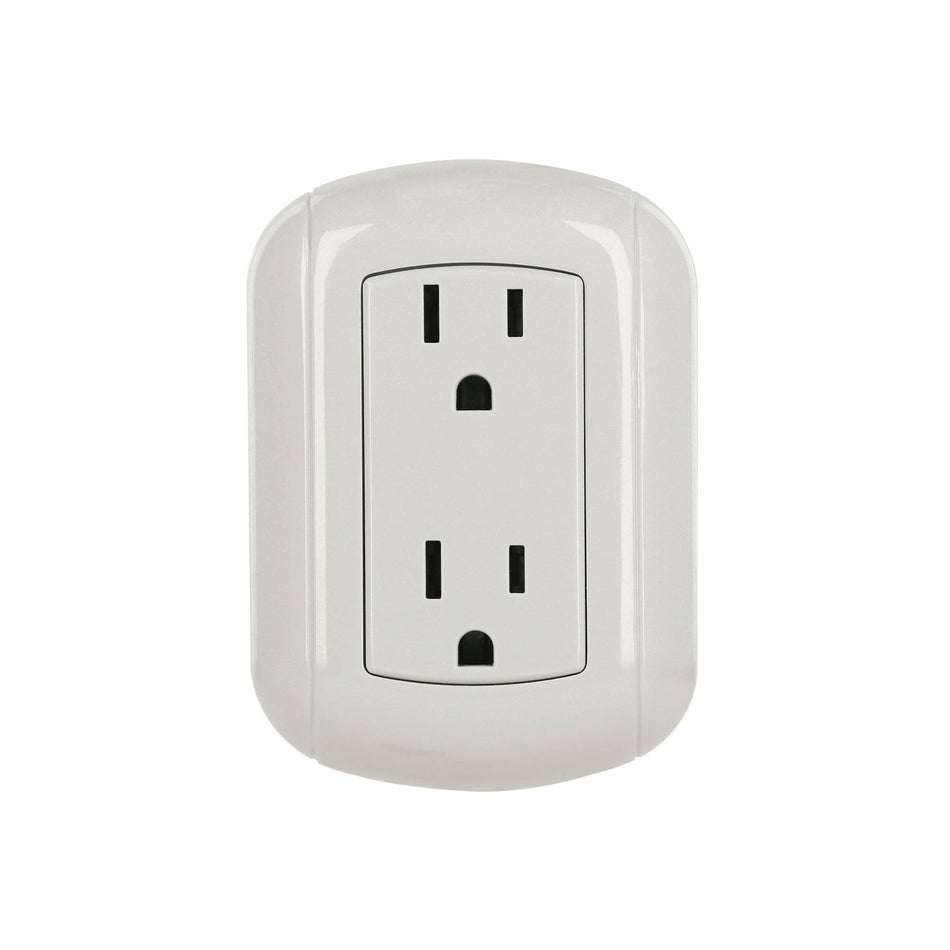 Contacto de sobreponer duplex 2 polos+ tierra ABS Volteck