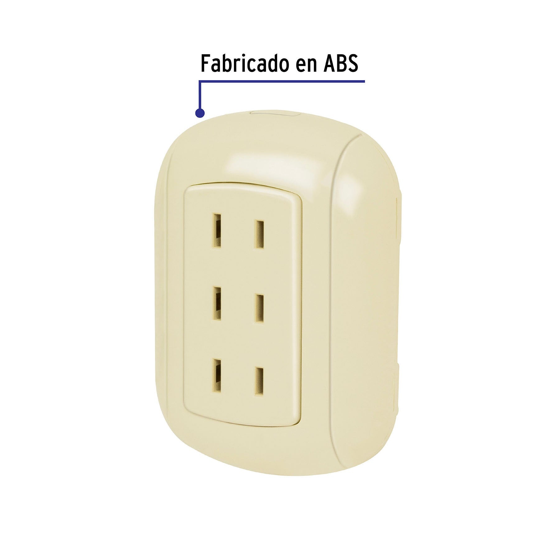 Contacto de sobreponer triple sin tierra, Volteck