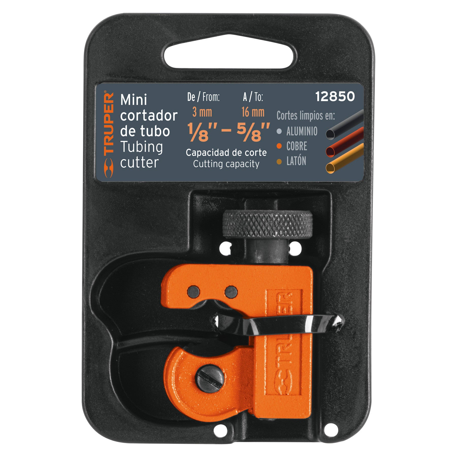 Mini cortador de tubo de cobre 1/8' a 5/8' cuchilla 18 mm