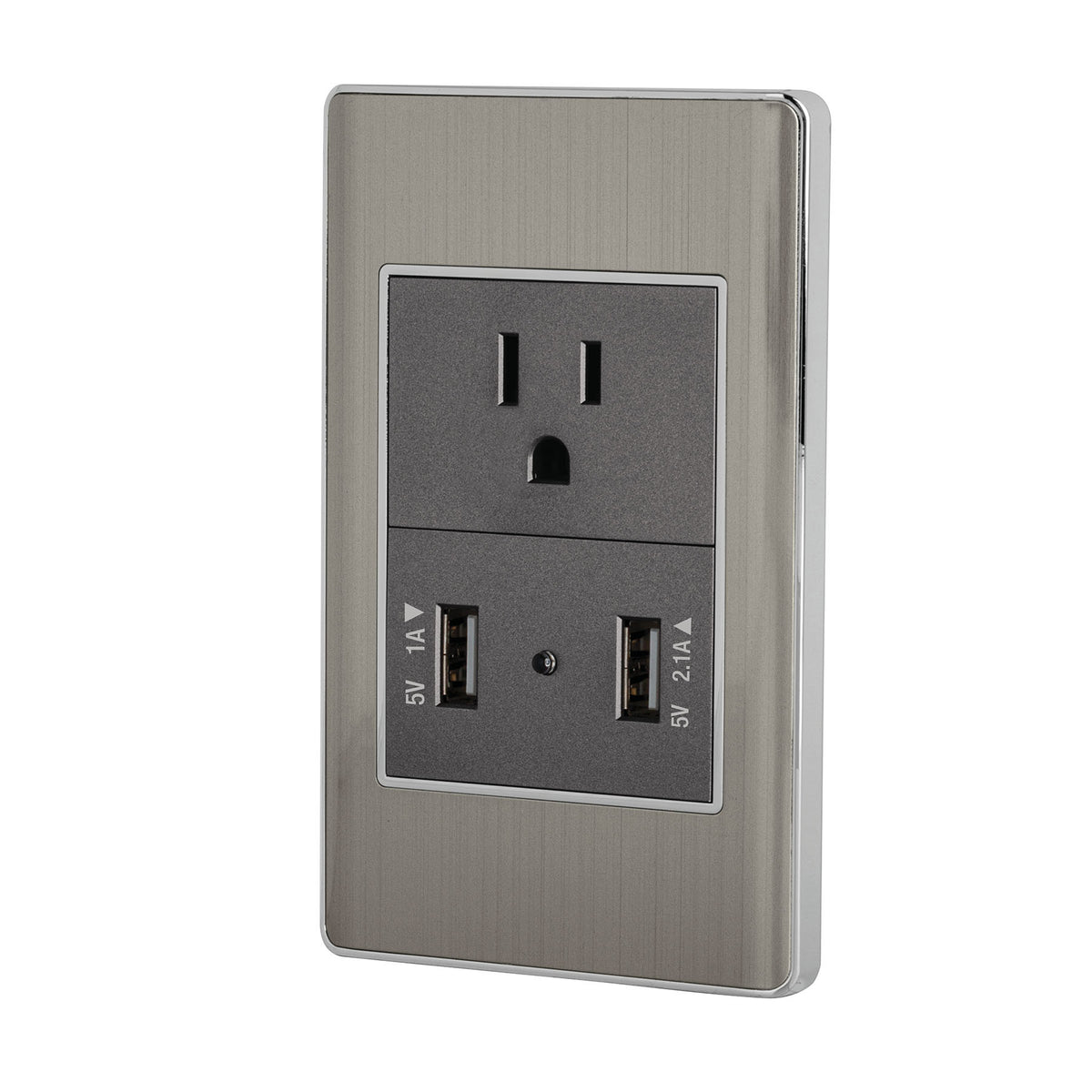 Placa armada acero contacto y 2 puertos USB 1.5 mod Lisboa