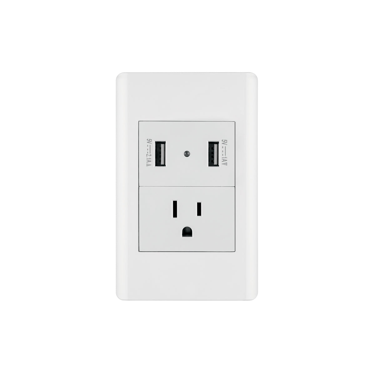 Placa armada blanca contacto y 2 puertos USB 1.5 mód, Lisboa
