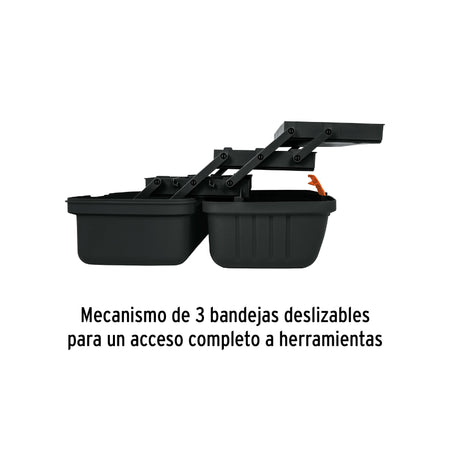 Caja para pesca de 16" con 3 bandejas deslizables Truper